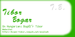 tibor bogar business card